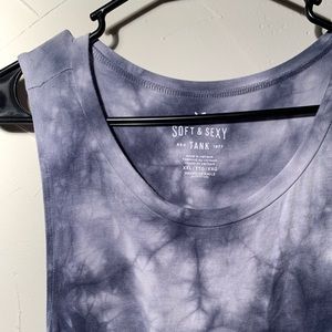 Blue Tye Dye American Eagle Tank Top XXL
